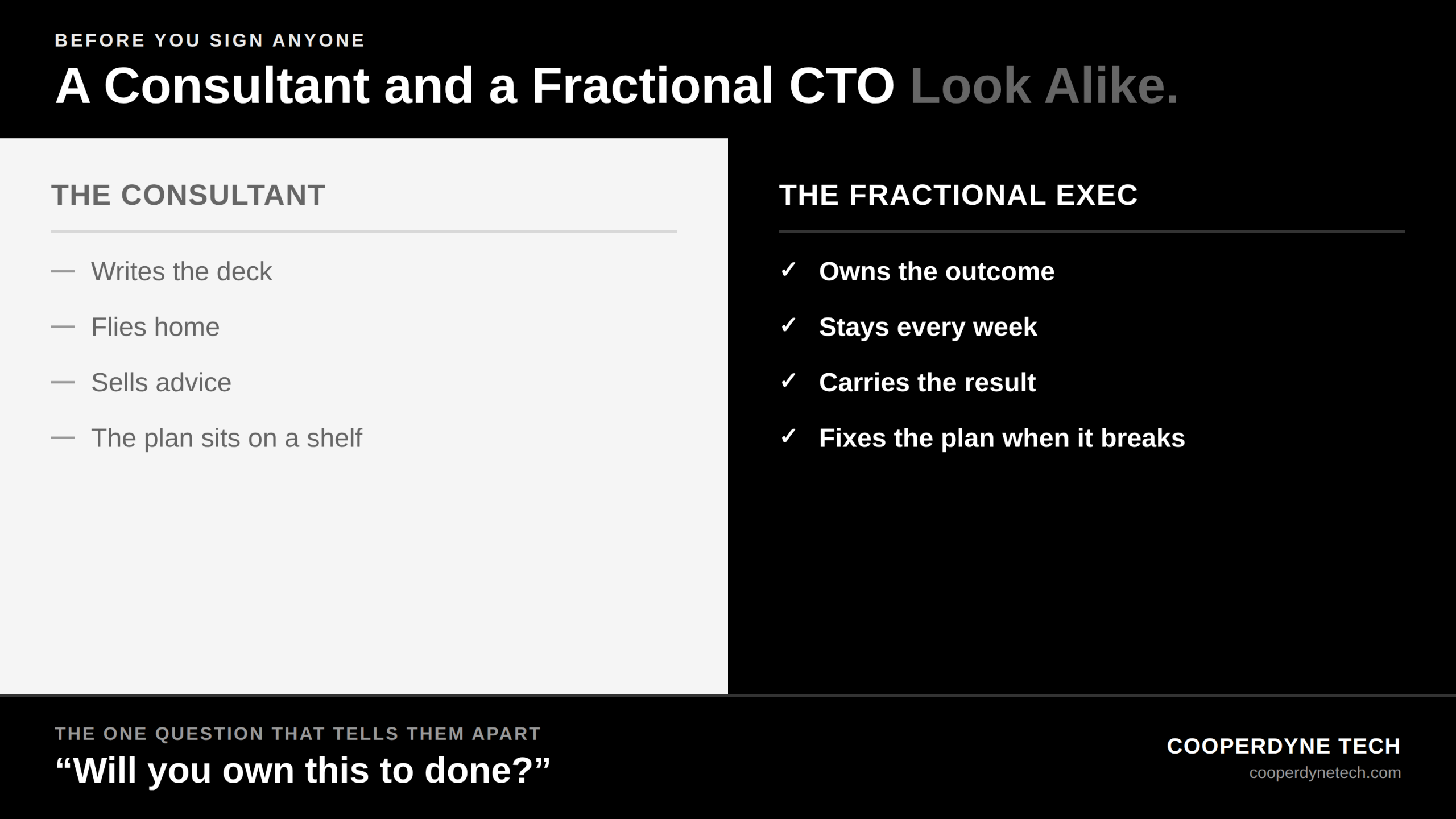 Yes, a Fractional CTO Looks Like a Consultant. Here’s What’s Different.